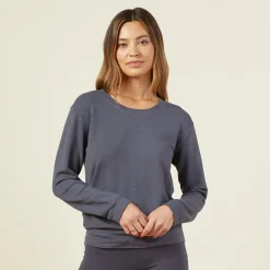 MONROW Supersoft Crew Neck Sweater - Vintage Black VINTAGEBLACK Best